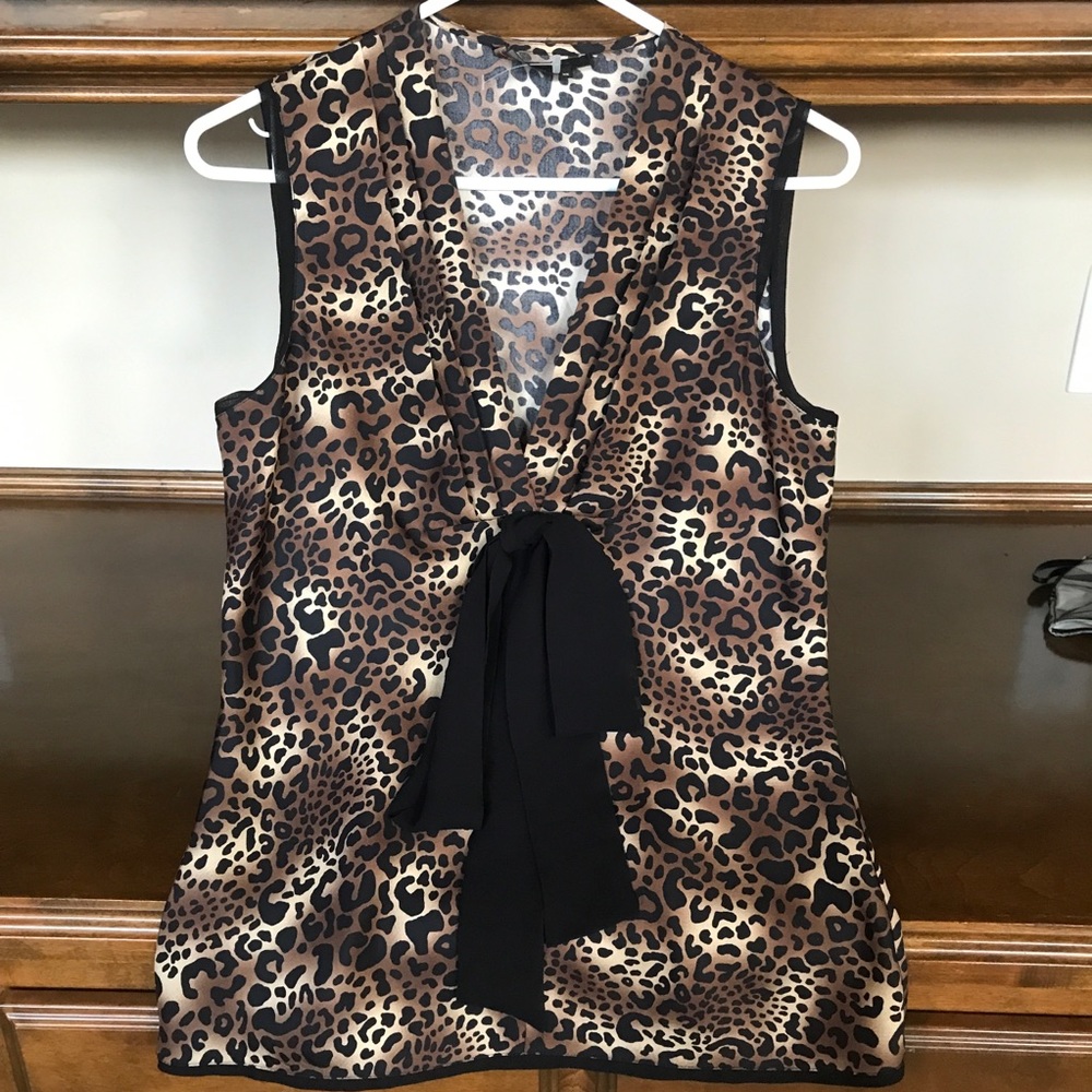 NWOT BCBG animal print slless top XS